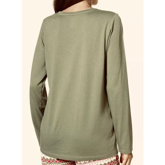 HUE - NWT - L Sz Lg Women’s Crewneck Long Sleeve Pajama Top or Top w/Jeans - Picture 9 of 15